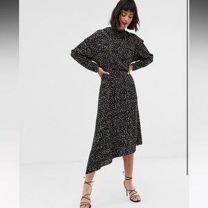 & Other Stories high neck asymetric hem dress in confetti print EUR 32, US 2.